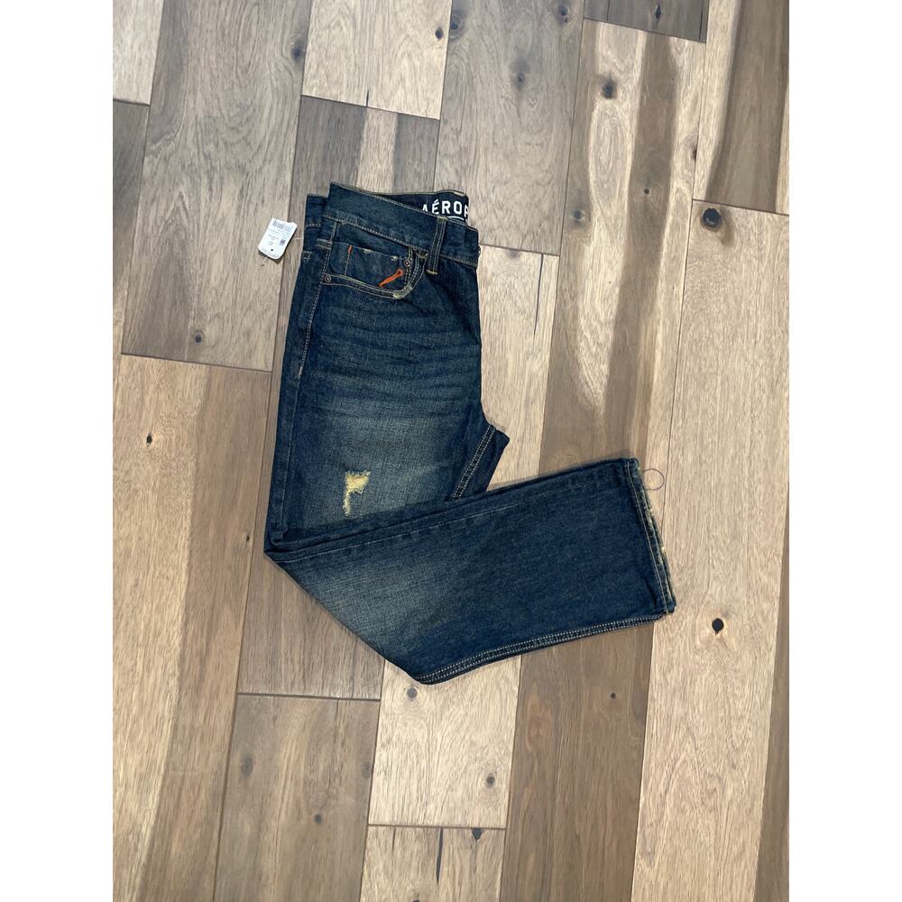 Aeropostale Driggs Slim Boot Jeans  28/28  New With Tag  Intentional Distressing